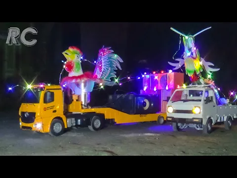 Download MP3 Malam takbiran miniatur terbaru 2023 takbir keliling idul fitri versi RC truck trailer