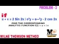 Milne Thomson method solved problems problem - 2