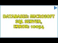 Databases Microsoft SQL Server Error 10054