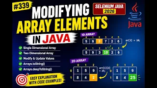 339 Modifying Array Elements in Java Selenium Java 2026