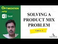 5 Solving a Product Mix Problem using Solver Optimization using Excel