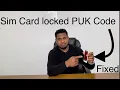 How to unlock Sim Card PUK Code Sim Card is locked PUK Code for Sim Card