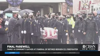 Family Community Gather At Funeral Of Retired Bergen County Firefighter