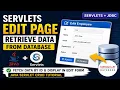 Servlets Edit Page Retrieve Data From Database Java Servlet CRUD Application