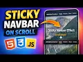 How to Build a Sticky Navbar on Scroll HTML CSS JS