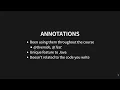 Intro To Java - Annotations