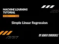 Simple Linear Regression ML-Part1 Hindi