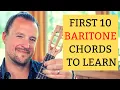 The First 10 BARITONE Ukulele Chords You Should Learn Tutorial Diagrams