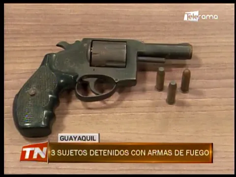 3 sujetos detenidos con armas de fuego