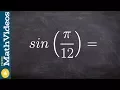 How to evaluate the half angle for sine in radians