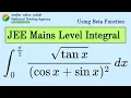 JEE Level Integral Using Gamma Beta Function