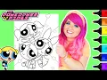 Coloring The Powerpuff Girls Bubbles Blossom Buttercup Coloring Page Ohuhu Art Markers