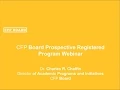 Prospective CFP Board Registered Program Webinar