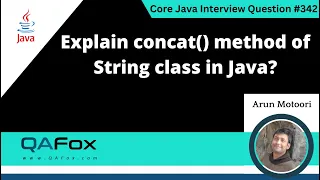 Explain concat method of String Class in Java Core Java Interview Question