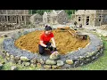 Download Lagu TIMELAPSE: Digging and Building a Stone Foundation - Log Cabin Construction with Stones