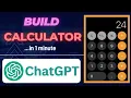 Build a Calculator App in 1 Minute using ChatGPT