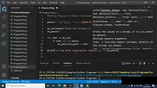 Python Program to Remove Punctuations From a String