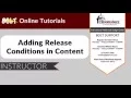 Adding Release Conditions in Content