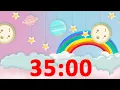 35 Minute Timer with Music for Children Kids Classroom - Countdown Satisfying
