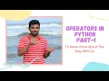 Operators in Python Part-1 Python for beginners Python in Tamil kalaistechiview4611