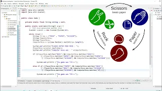 JAVA Beginner ROCK PAPER SCISSORS Game against computer And Determine the Winner Eclipse