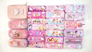 unicorn stationery set for girls stationery collection 😘 geometry,hello kitty,pencil box,sharpener