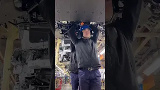 Workers at Mazda's China plant are assembling chassis.