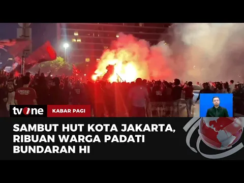 Ribuan Warga Rayakan Ulang Tahun Jakarta yang ke-497 di Bundaran HI