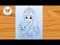 Maa durga drawing durga devi drawing chitra