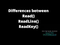 Csharp Basics Read ReadKey and ReadLine