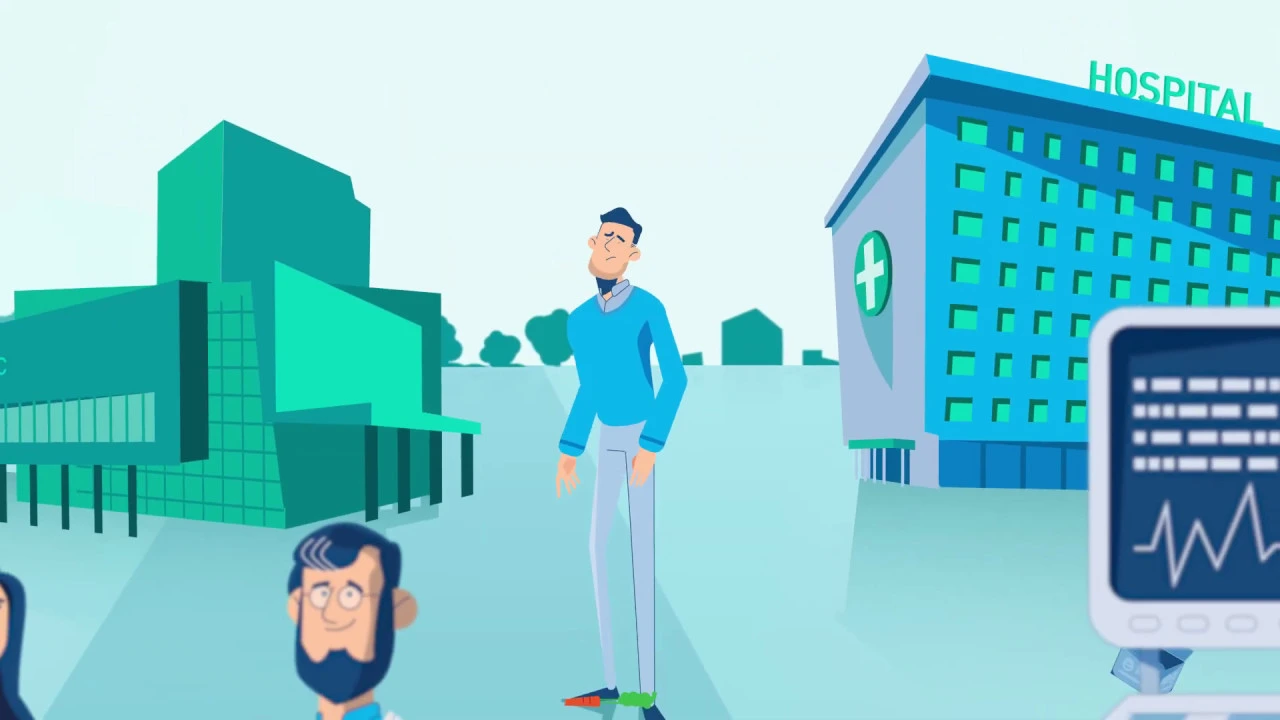 HealthNote Character animation advert video