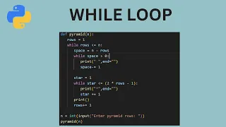 while loop and nested loop in python