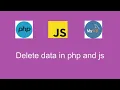delete data in php and js php and javascript fetch api