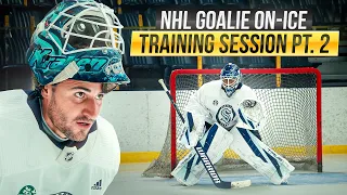 NHL Goalie FULL On-Ice Training Session PT 2