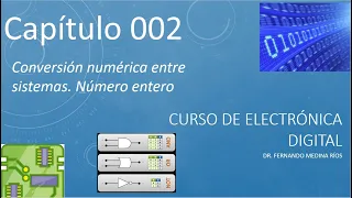 Conversión entre sistemas numéricos, solo números enteros (Electrónica Digital Cap. 002)