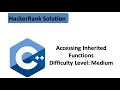 Accessing Inherited Functions HackerRank Solutions codArc