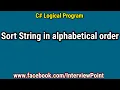Sort String in alphabetical order in C Program string sorting program in C Net