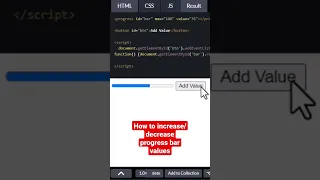 Javascript Increase or decrease progress bar values