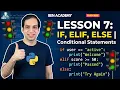 Python for Beginners - Lesson 7 if elif else with Examples Conditional Statements