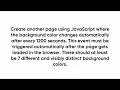 Change background color after time interval in JavaScript