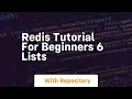 redis tutorial for beginners 6 lists