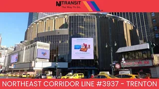 NJ Transit Train Northeast Corridor Line 3937 to Trenton Last Call Announcements at New York