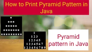 How to Print Pyramid Pattern in Java Pyramid Pattern Pattern Program in Java Java 2020-2021