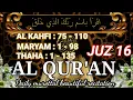 Lagu MUROTTAL ALQURAN MERDU | AL QURAN JUZ 1 SAMPAI 30  | Juz 16