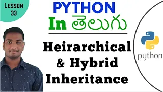 Heirarchical Hybrid Inheritance in python in Telugu Learn Python in Telugu Lesson - 33
