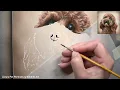 How to paint fur in acrylics | Painting a Cockerpoo/Poodle curly fur