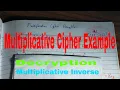 Multiplicative cipher decryption Multiplicative inverse in cryptography Multiplicative inverse