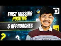 41 First Missing Positive Cycle Sort Using Array as Hash HashMap 5 Approaches
