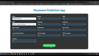 Placement Prediction Project Machine Learning Final Year Project