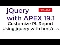 Oracle APEX - jQuery with Oracle APEX 19 1